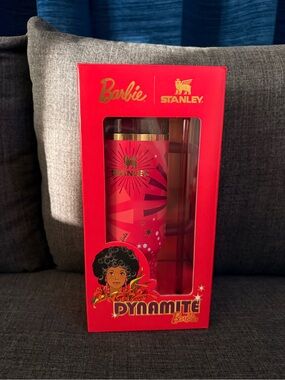 Stanley x Barbie Dynamite Pink and Gold Insulated Tumbler New In Box